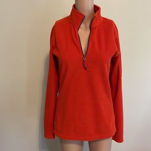 Woman Orvis Trout Bum pullover orange/purple size XS